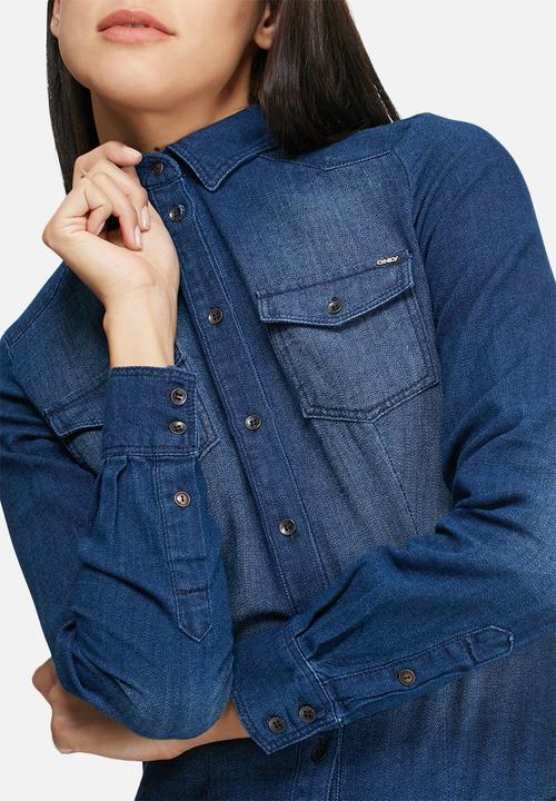 ONLY - Rock it fitted denim shirt