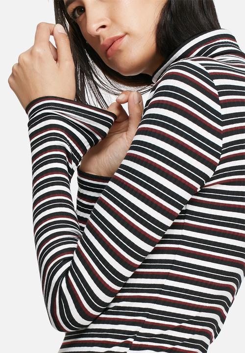 ONLY - Striped turtleneck top