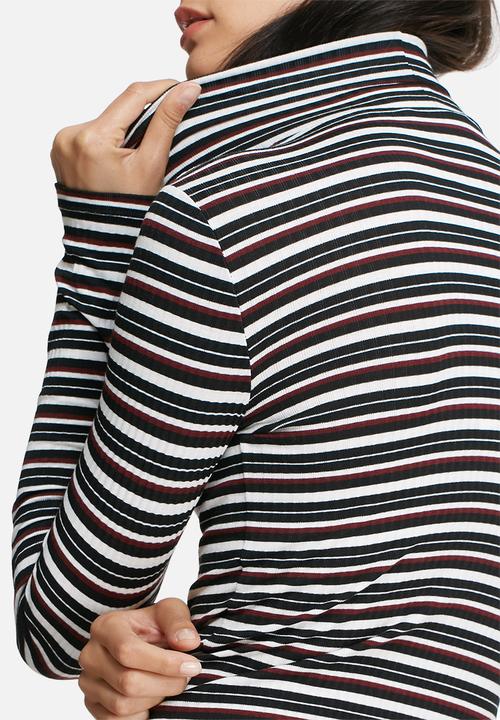 ONLY - Striped turtleneck top