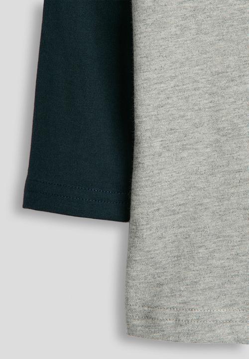 Pop Candy - Sloga and graphic twofer tee - grey/black