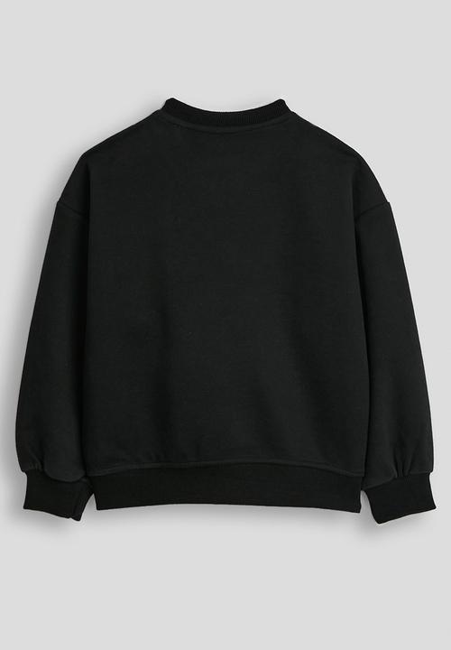 Pop Candy - Front pintuck sweatshirt - black