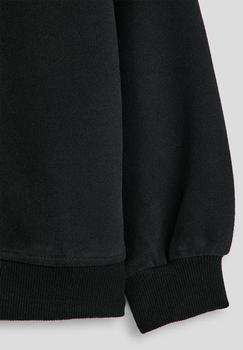 Pop Candy - Front pintuck sweatshirt - black