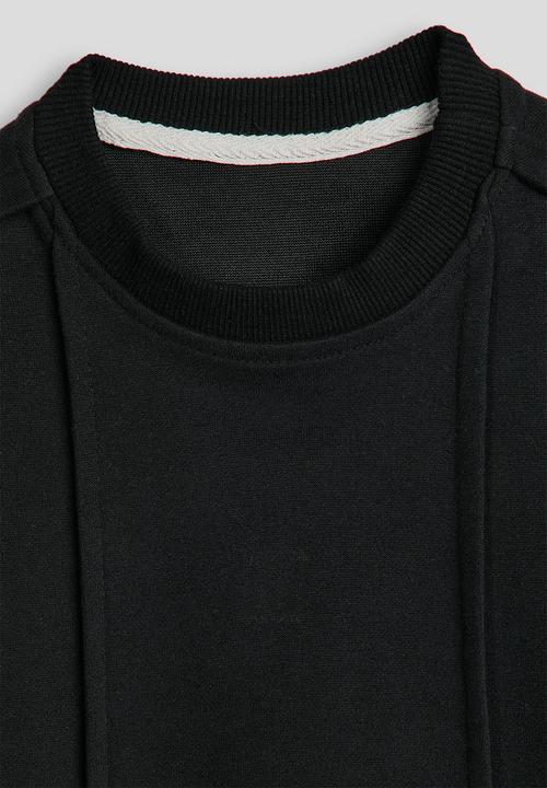 Pop Candy - Front pintuck sweatshirt - black