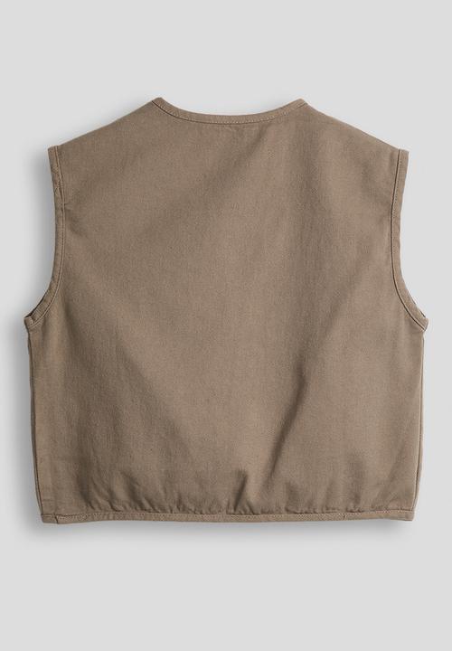 Pop Candy - Cargo vest jacket - grey