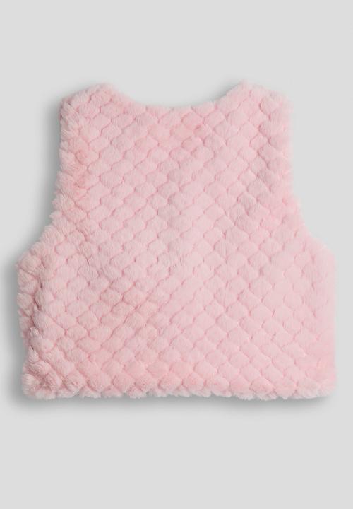 Pop Candy - Plush curved hem vest - light pink