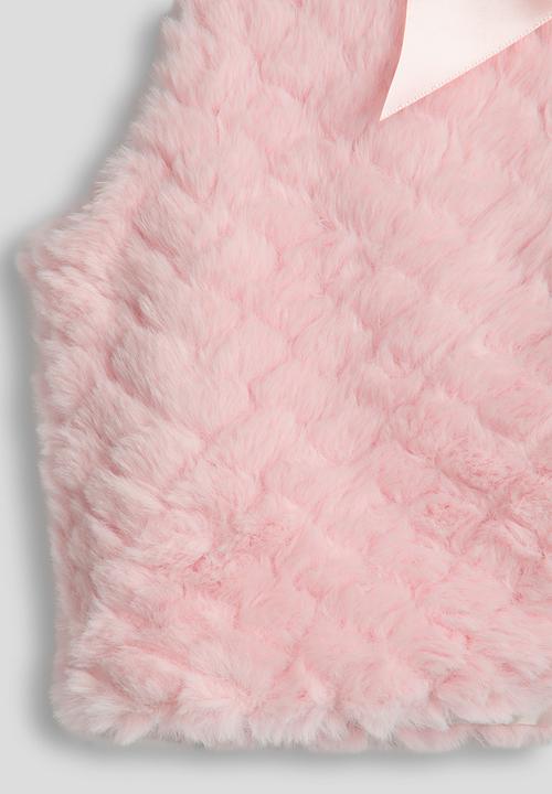 Pop Candy - Plush curved hem vest - light pink