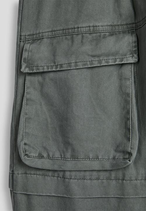 Pop Candy - Wide leg cargo pants - stone
