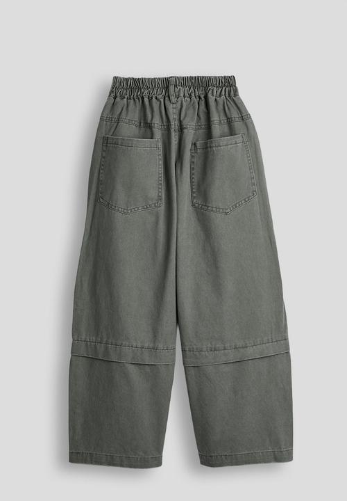 Pop Candy - Wide leg cargo pants - stone