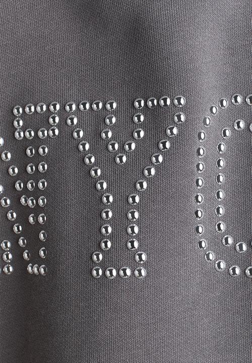 H&M - Motif-detail sweatshirt - dark grey/nyc