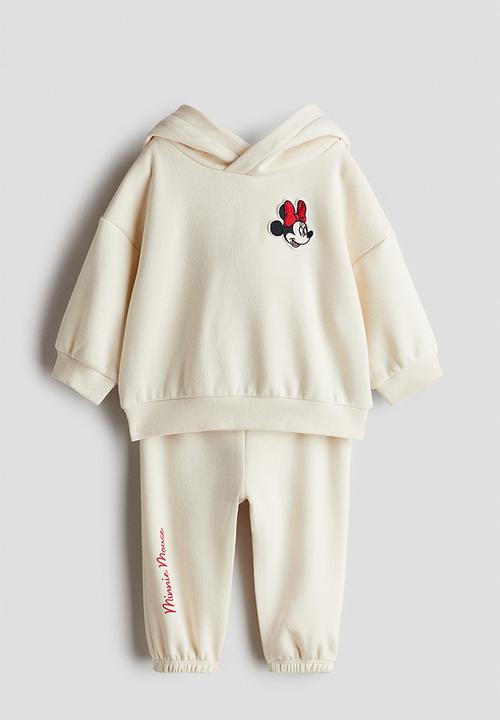 H&M - 2-Piece motif-detail set - light beige/minnie mouse