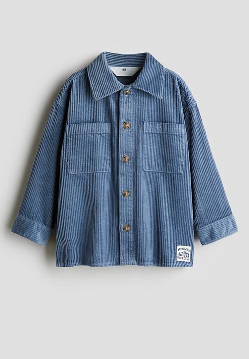 H&M - Cotton corduroy overshirt - dusty blue