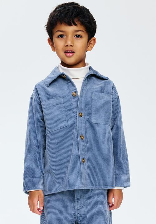 H&M - Cotton corduroy overshirt - dusty blue