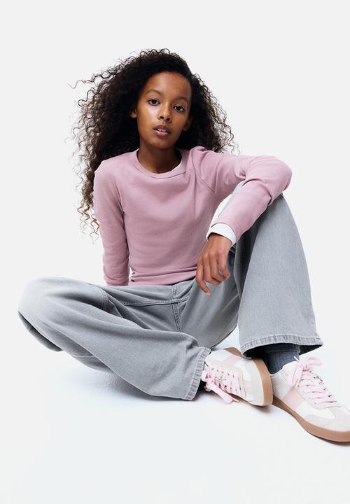 H&M - Wide leg jeans - light denim grey