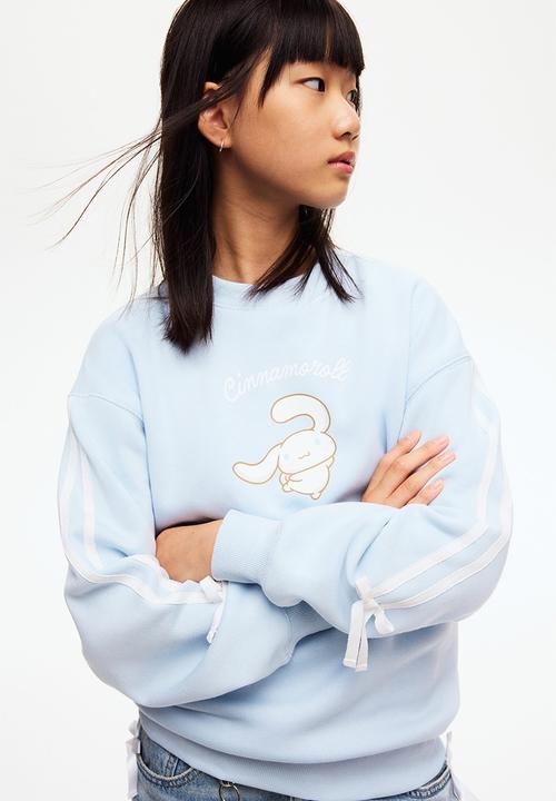 H&M - Oversized print-motif sweatshirt - light blue/cinnamoroll