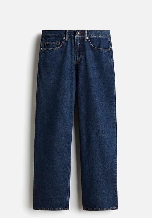 H&M - Straight relaxed jeans - dark denim blue