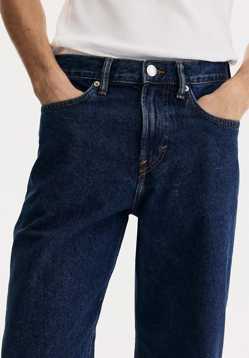 H&M - Straight relaxed jeans - dark denim blue