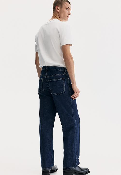 H&M - Straight relaxed jeans - dark denim blue