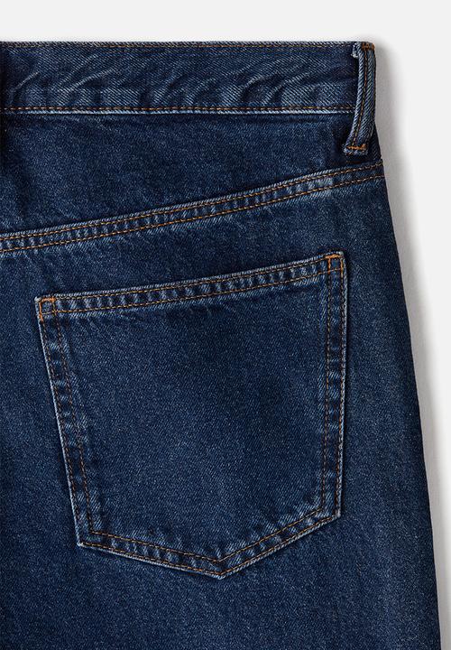 H&M - Straight relaxed jeans - dark denim blue