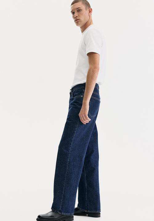 H&M - Straight relaxed jeans - dark denim blue