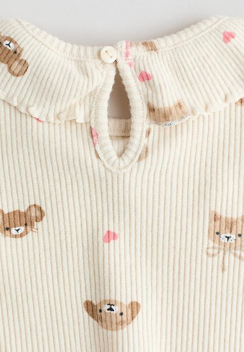 H&M - 2-Piece printed set - light beige/animals