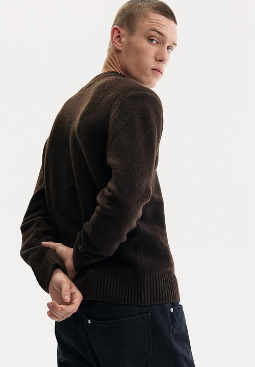 H&M - Regular fit knitted jumper - dark brown