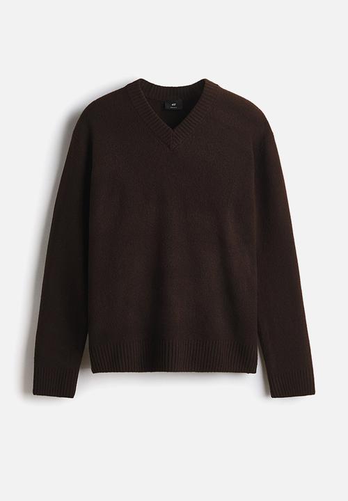 H&M - Regular fit knitted jumper - dark brown