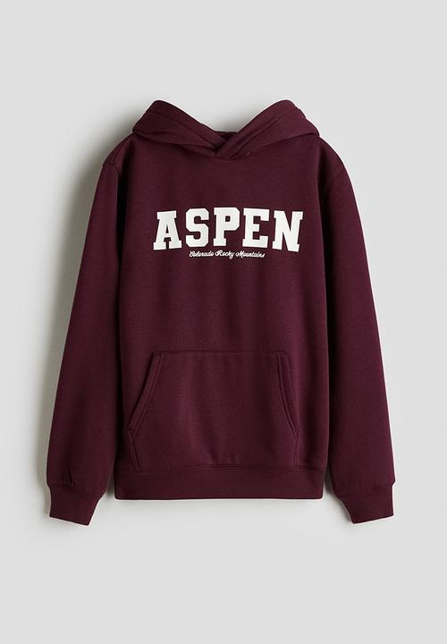 H&M - Hoodie - dark red/aspen