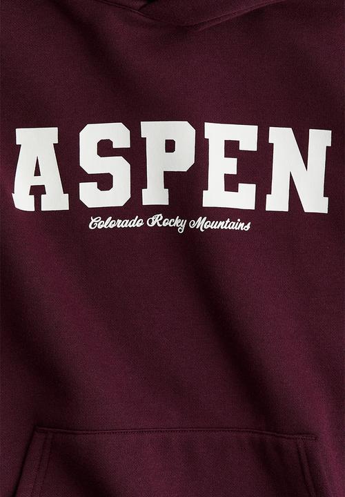 H&M - Hoodie - dark red/aspen