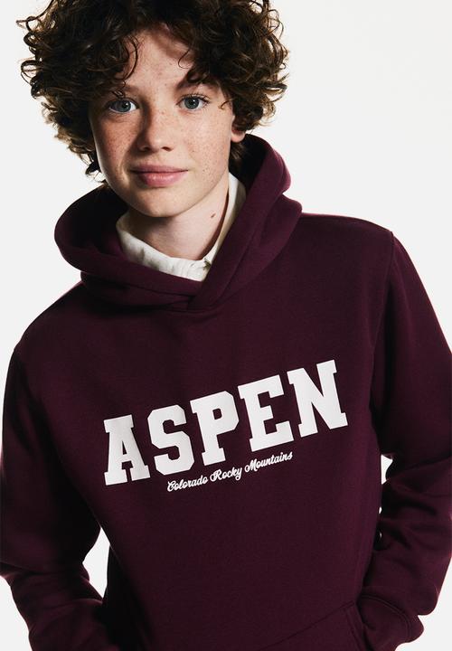 H&M - Hoodie - dark red/aspen