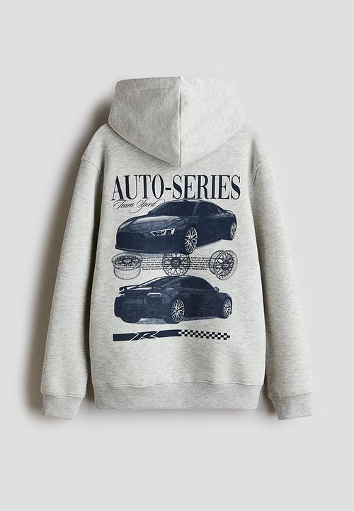 H&M - Hoodie - light grey/auto-series