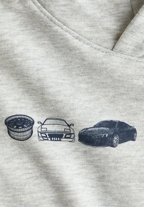 H&M - Hoodie - light grey/auto-series