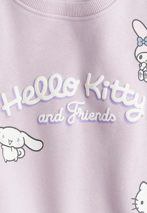 H&M - Printed sweatshirt - light purple/hello kitty