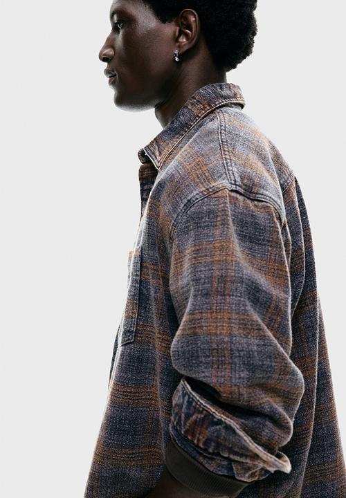 H&M - Relaxed fit shirt - dark blue/checked