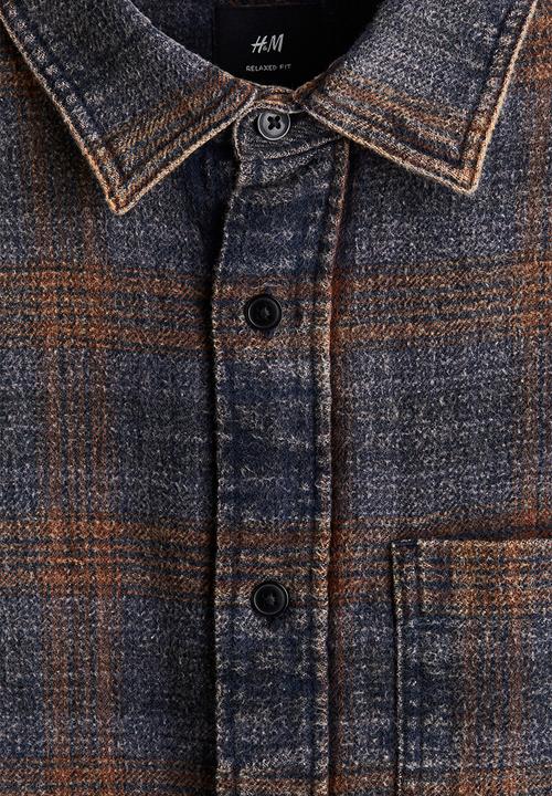 H&M - Relaxed fit shirt - dark blue/checked