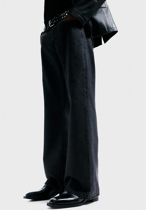 H&M - Relaxed bootcut jeans - denim black