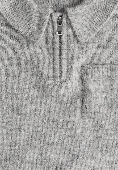 H&M - Zip-top polo jumper - grey marl
