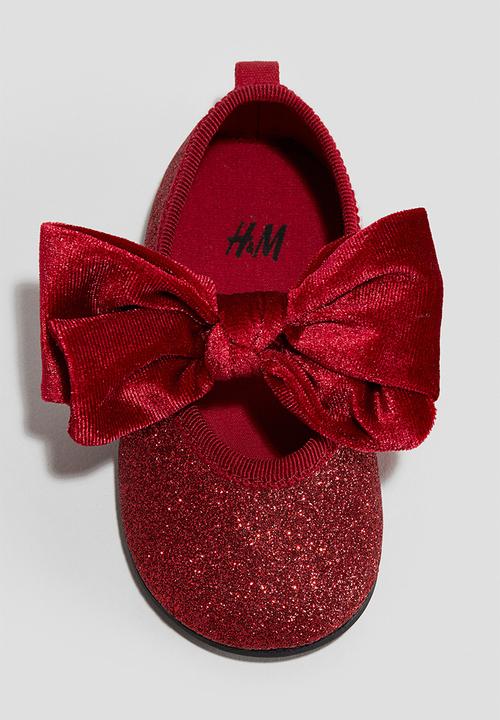 H&M - Bow-detail ballet pumps - red