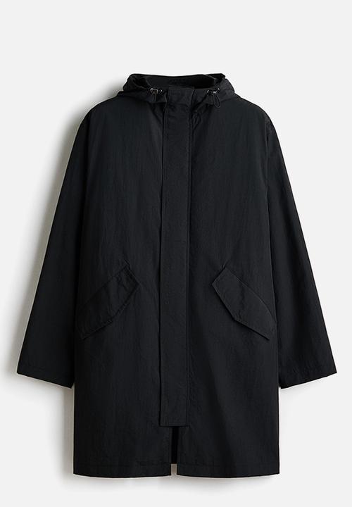 H&M - Hooded nylon parka - black