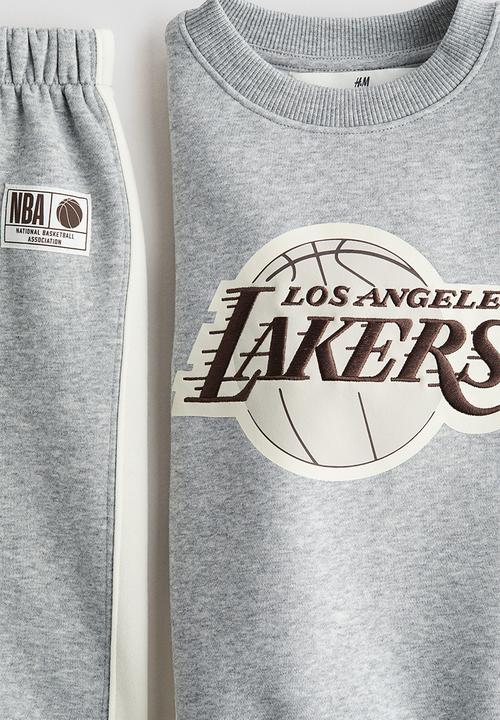H&M - 2-Piece sweatshirt set - light grey/los angeles lakers