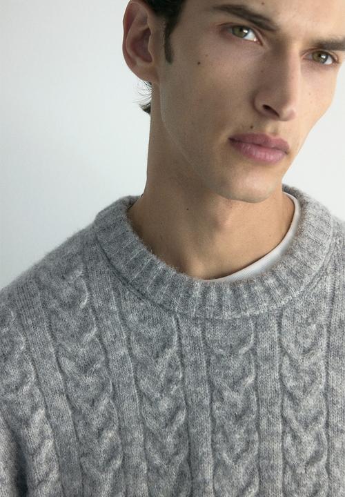 H&M - Regular fit cable knit jumper - grey