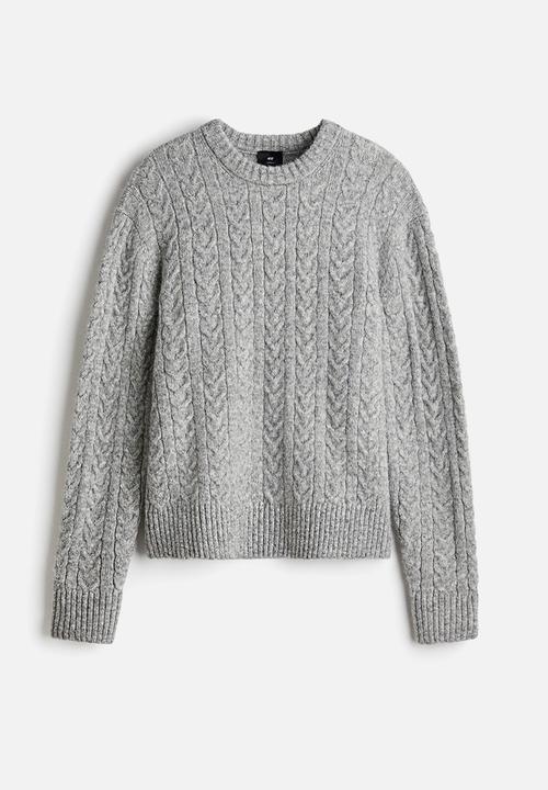 H&M - Regular fit cable knit jumper - grey