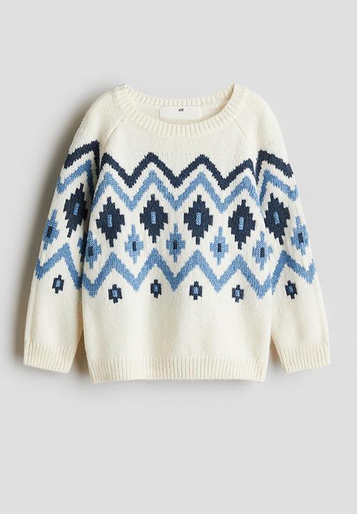 H&M - Jacquard-knit jumper - white/patterned
