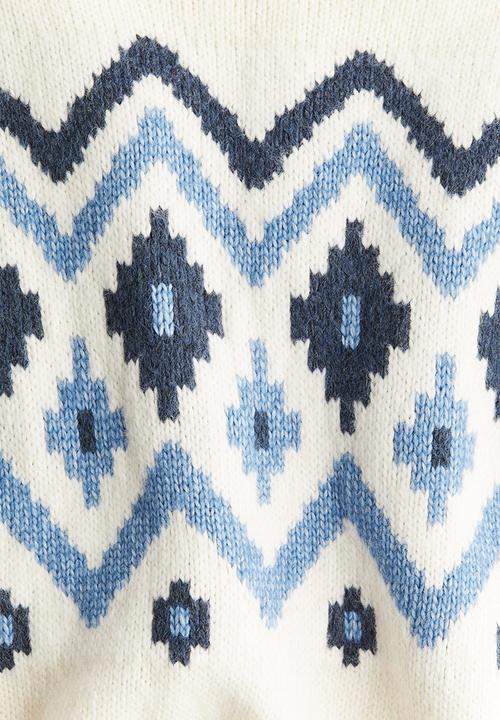 H&M - Jacquard-knit jumper - white/patterned