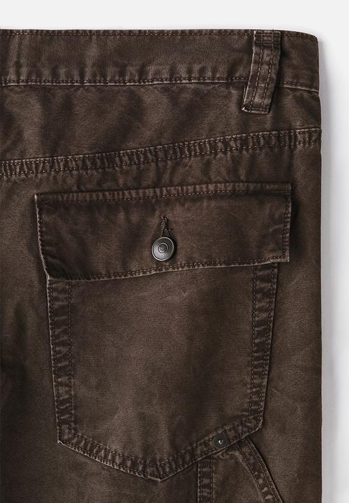 H&M - Loose fit carpenter trousers - dark brown