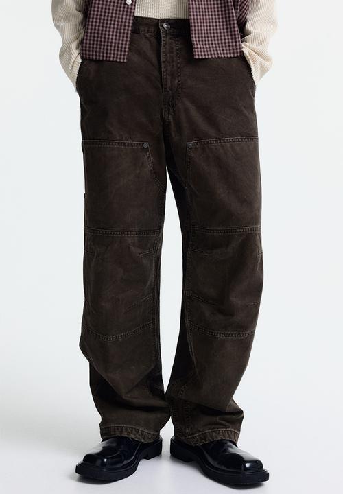 H&M - Loose fit carpenter trousers - dark brown