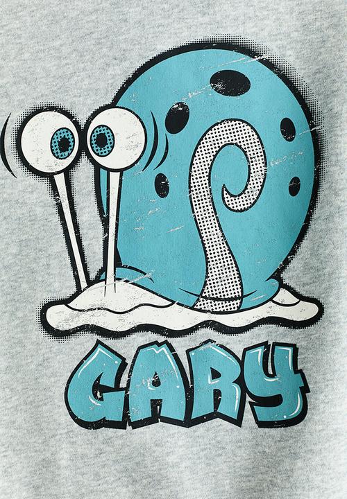 H&M - Print-motif sweatshirt - grey marl/spongebob