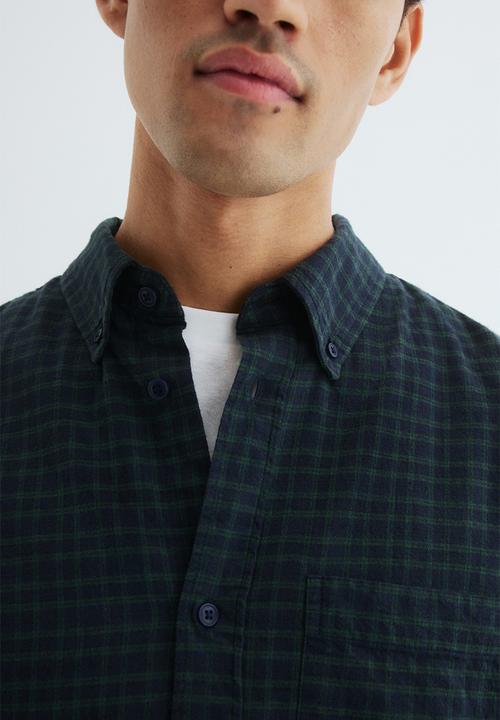 H&M - Loose fit shirt - blue/green checked