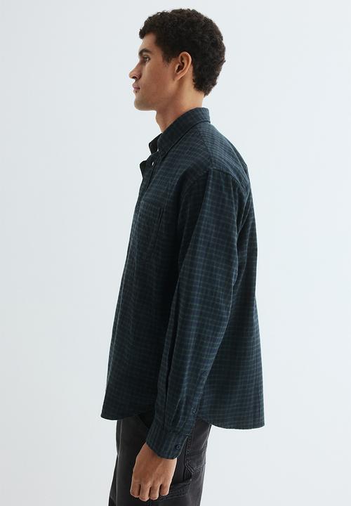 H&M - Loose fit shirt - blue/green checked