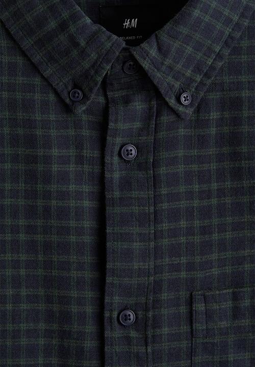 H&M - Loose fit shirt - blue/green checked