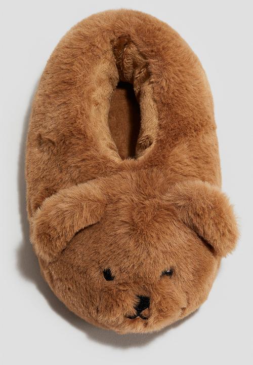 H&M - Teddy bear slippers - brown
